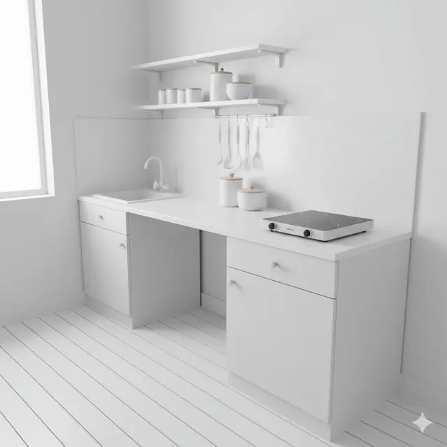 Dapur Kecil Ukuran 1x1 Sederhana. Gemini