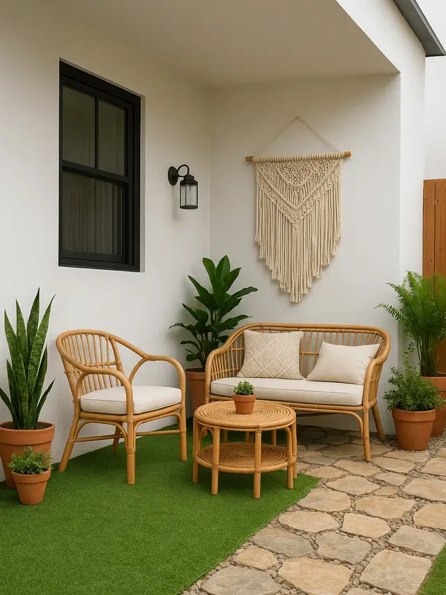 7 Inspirasi Taman Samping Rumah Minimalis, Tetap Asri Meski Space Terbatas (sumber:AI)