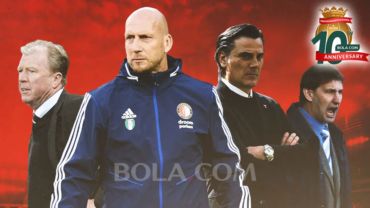 Artikel 10 Tahun Bola.com - Steve McClaren, Vincenzo Montella, Tony Adams, Jaap Stam