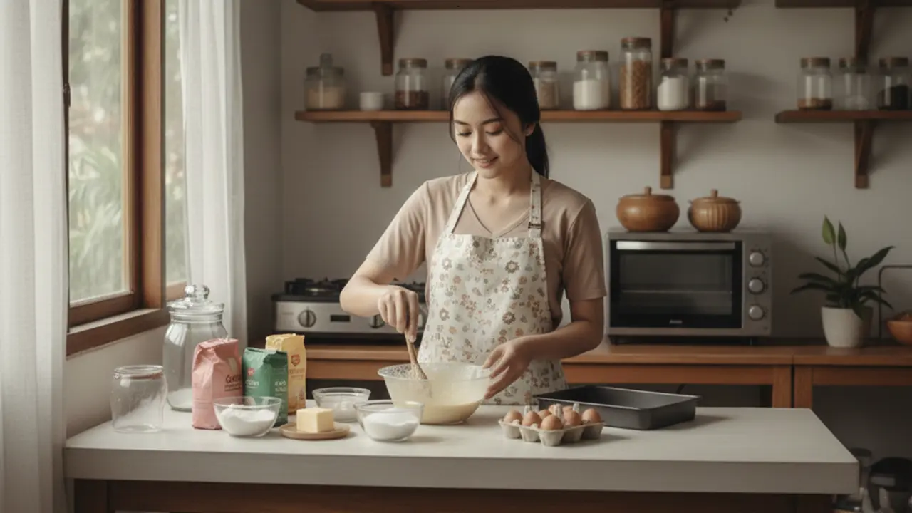 membuat kue
