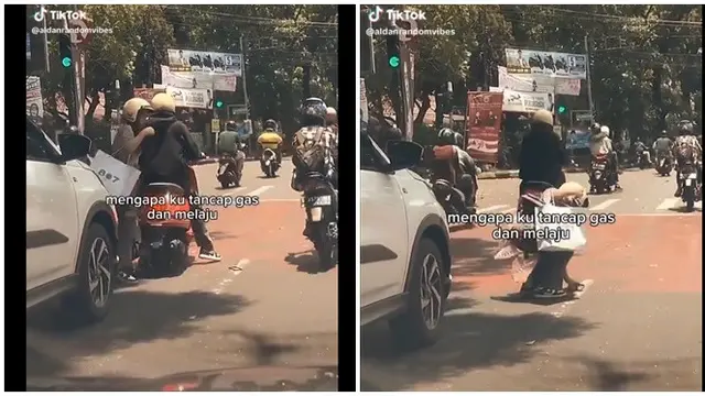 6 Kejadian Lucu di Lampu Merah Ini Tak Terduga, Jadi Perhatian Pengendara Lain
