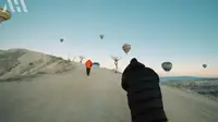 Atraksi balon udara di Cappadocia, Turki. (dok. Screenshoot Youtube AH)