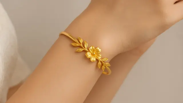 10 Model Gelang Emas Elegan 2 Gram Motif Bunga Trendi, Mana yang Cocok Untuk Anda?/ Ilustrasi gambar oleh AI