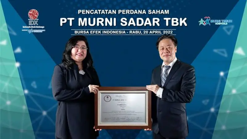 Pencatatan perdana saham PT Murni Sadar Tbk (MTMH), Rabu (20/4/2022) (Foto: BEI)