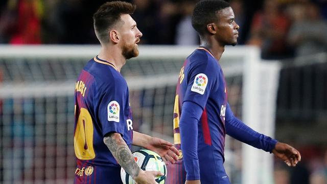 Lionel Messi dan Nelson Semedo