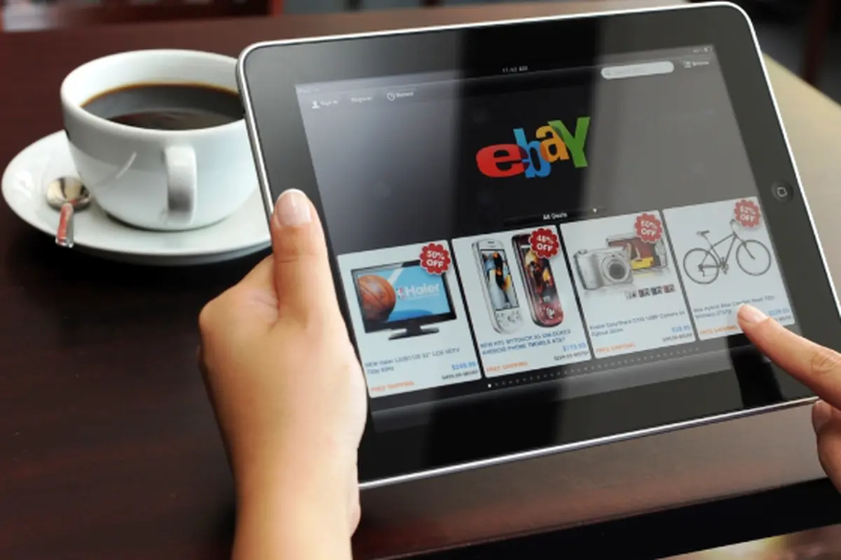 Ilustrasi ebay di ipad