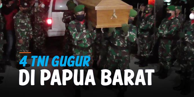 VIDEO: Jenazah 4 Prajurit TNI Korban Pembunuhan di Papua Barat Dipulangkan