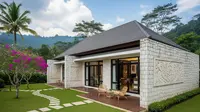 7 Inspirasi Rumah Kampung dengan Batu Paras Putih dan Atap Limas Modern