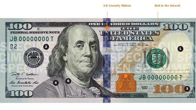 Pecahan US 100 Desain Baru Diklaim Sulit Dipalsukan 