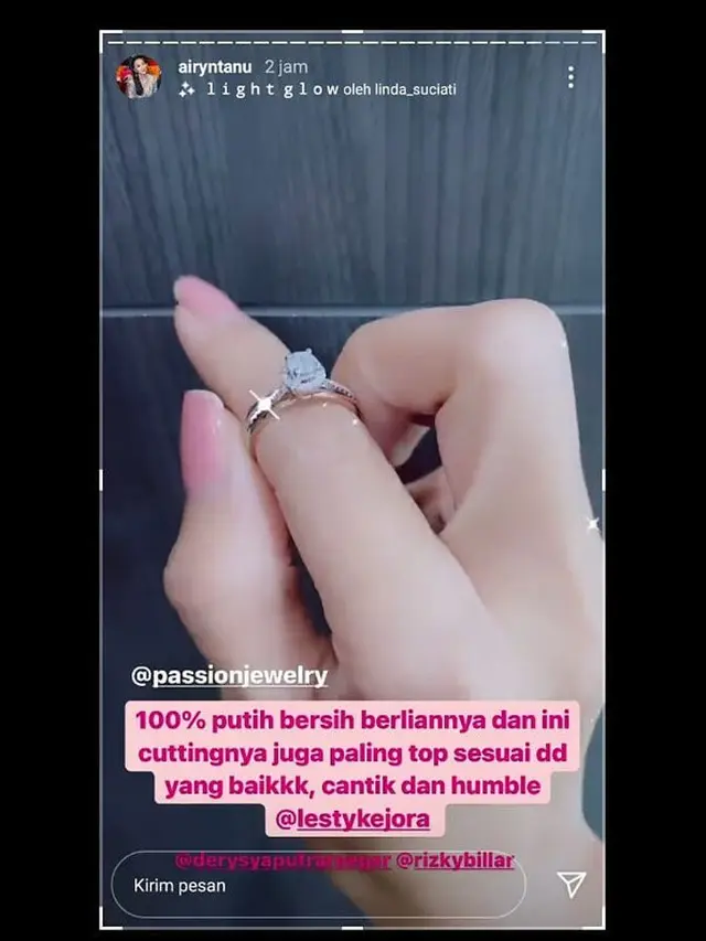 Segera Lamaran, Ini 6 Potret Detail Cincin Tunangan Rizky Billar dan Lesty Kejora