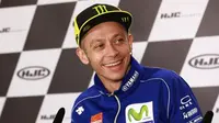 Valentino Rossi menyatakan tak ada garansi Yamaha bakal bangkit di MotoGP Prancis, Minggu (21/5/2017). (Crash)