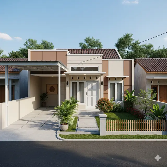 Desain Rumah Sederhana 3 Kamar di Kampung 6x12 Meter. (via Gemini)