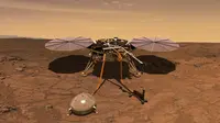 Setelah perjalanan enam bulan, pesawat luar angkasa tersebut berhasil mendarat di Mars. (NASA/JPL-Caltech melalui Twitter)