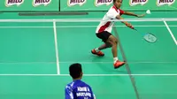 Salah satu pertandingan di Sirnas Milo Badminton Competition Malang (istimewa)