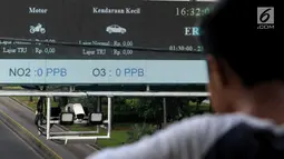 CCTV terpasang di dekat alat ERP di Jakarta, Sabtu (19/1). Meski dua perusahaan peserta lelang ERP mundur teratur dari proses tender yang sedang berlangsung, Pemprov DKI Jakarta tetap optimis sistem ERP dapat terlaksana. (Liputan6.com/JohanTallo)