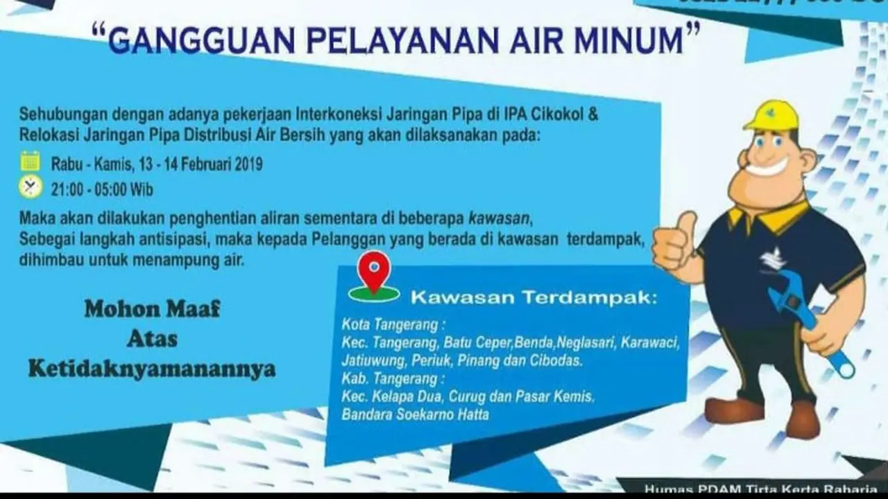 Pipa PDAM Bocor, 70 Ribu Pelanggannya Kesulitan Air Bersih