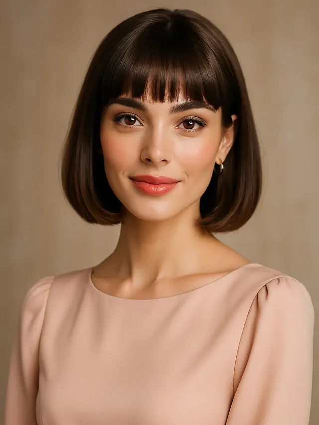 Model Rambut Pendek dengan Poni untuk Wajah Panjang