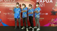 Sulawesi Tenggara raih medali emas Free Fire di PON XX Papua 2021. (Liputan6.com/ Yuslianson)