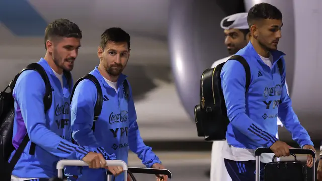 Timnas Argentina Tiba di Hamad International Airport Qatar