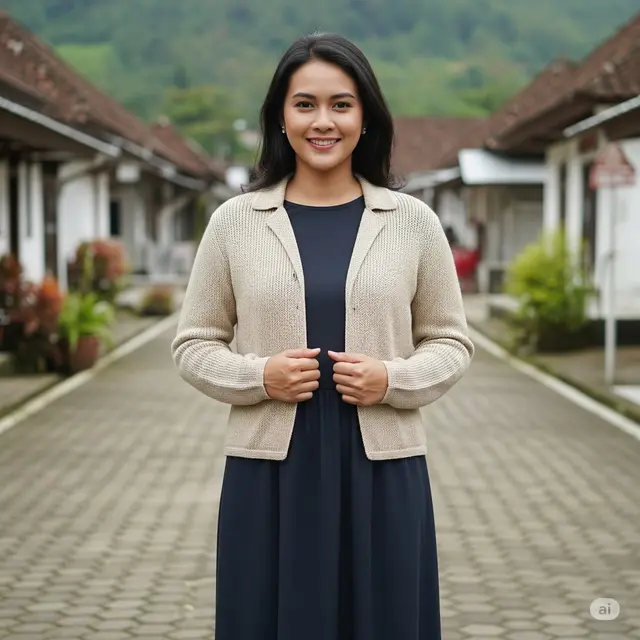 Outfit Ibu-Ibu Desa Modis. Foto: Gemini