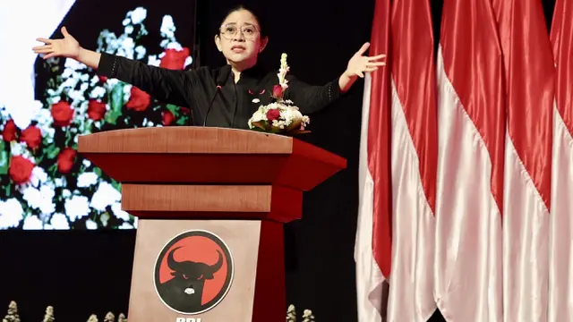 Ketua DPP PDIP Bidang Politik, Puan Maharani saat memberikan pengarahan dalam acara Bimtek di The Meru Sanur & Bali Beach Convention Center, Denpasar.