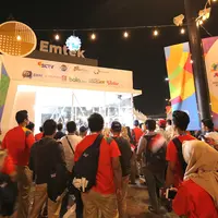 Booth Emtek Group di Opening Ceremony Asian Games 2018. (Foto: Deki Prayoga/Bintang.com)