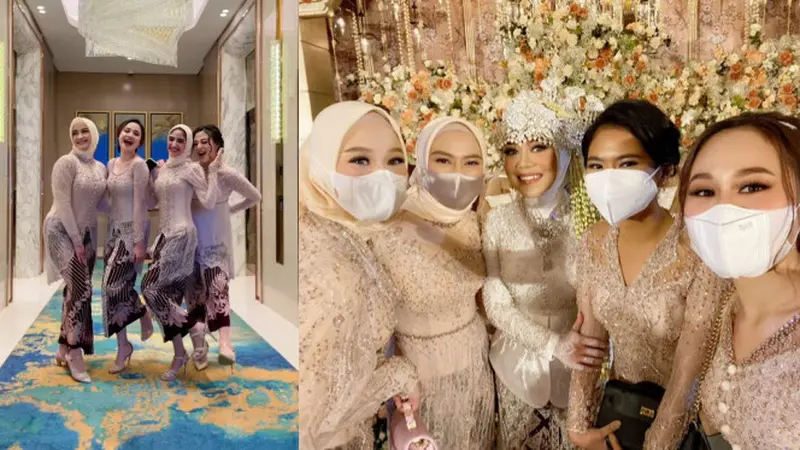 Potret Penampilan Para Bridesmaid di Acara Pernikahan Lesty Kejora dan Rizky Billar