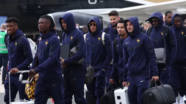 Foto: Kylian Mbappe dan Skuad Timnas Prancis Tiba di Jerman untuk Berlaga di Euro 2024
