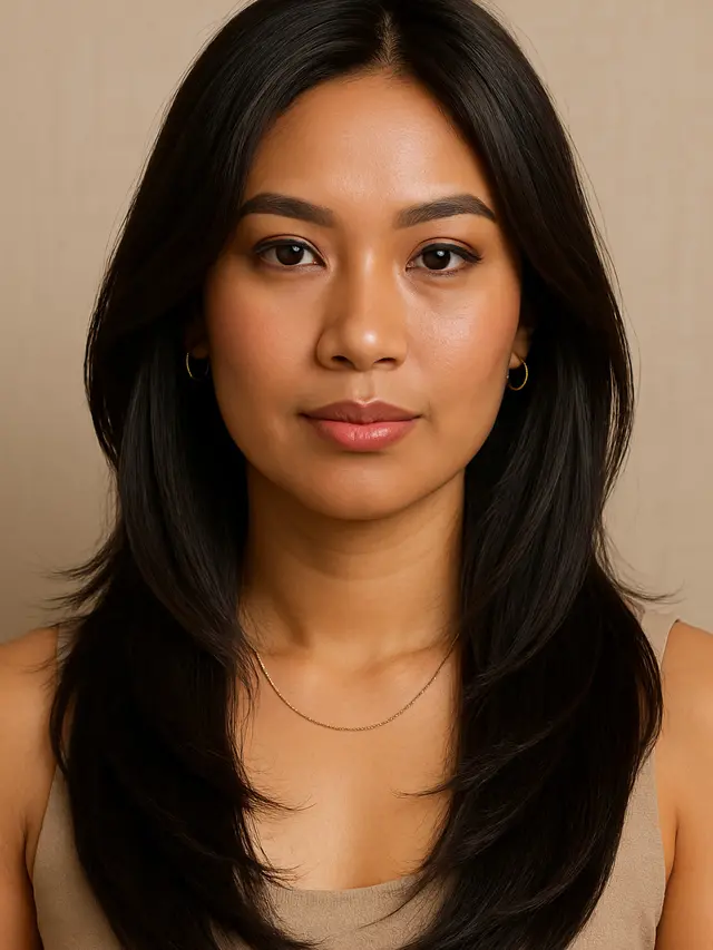 Model Rambut V Panjang Wanita yang Cocok untuk Berbagai Bentuk Wajah (Foto: ChatGPT)