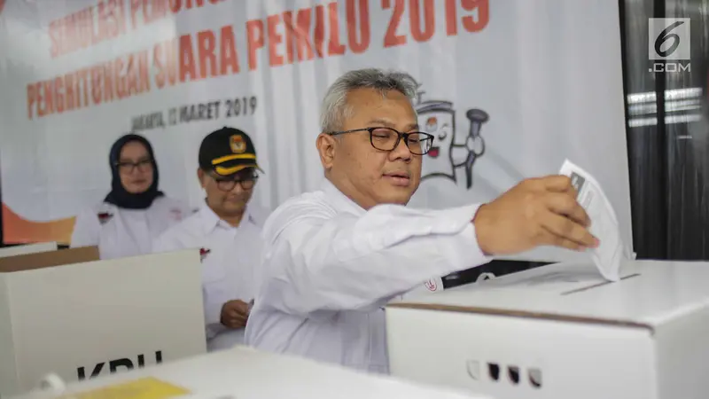 KPU Simulasi Pemungutan dan Penghitungan Suara Pemilu 2019