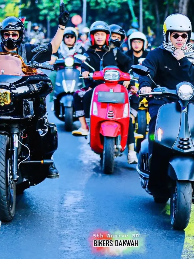 8 Potret Abidzar Al Ghifari Ikut Touring dengan Geng Motor, Curi Perhatian