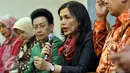 Liestyana Rizal Gusman menceritakan Xaveriandi Sutanto mendesak bertemu Irman Gusman padahal sudah larut malam, Jakarta, Selasa (20/9). (Liputan6.com/Johan Tallo)
