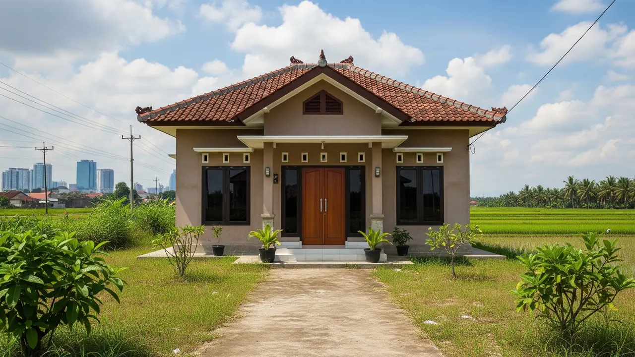 Model Rumah Desa untuk Lahan di Perbatasan Desa dan Kota