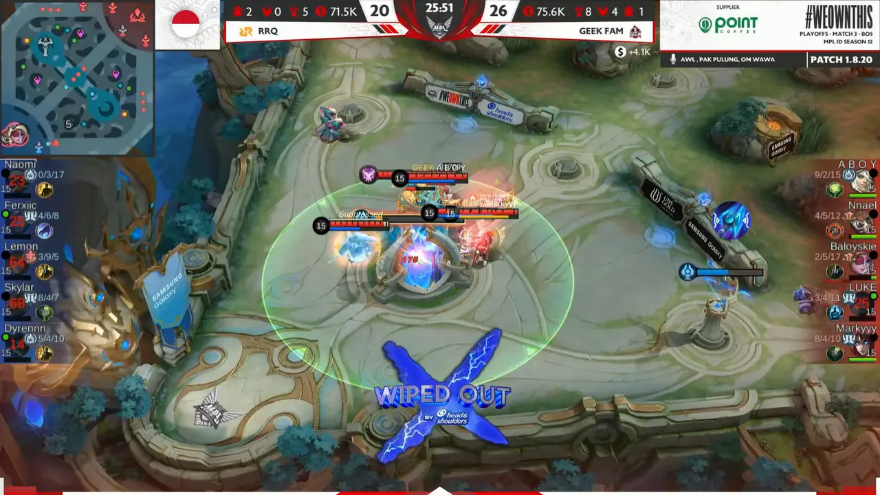 Hasil Playoff MPL ID S12 12 Oktober 2023: Geek Fam Paksa RRQ ke Lower Bracket dengan Skor 2-3