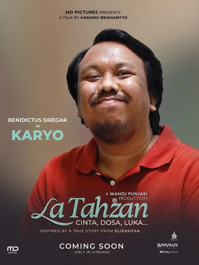 Benidictus Siregar sebagai Karyo dalam film La Tahzan. (Foto: Dok. MD Pictures)