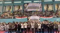 Pembukaan Kejuaraan Taekwondo Piala Kapolres Jakarta Barat 2023 oleh Kapolres Jakarta Barat, Kombes M Syahduddi di GOR Tanjung Duren, Jakarta, Jumat (23/6/2023).&nbsp;(Luthfa Arisyi Senapi/Liputan6.com)