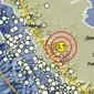 Gempa Magnitudo 3,7 menggetarkan wilayah Merangin Jambi, Jumat pagi (22/12/2023). (Liputan6.com/ Dok BMKG)