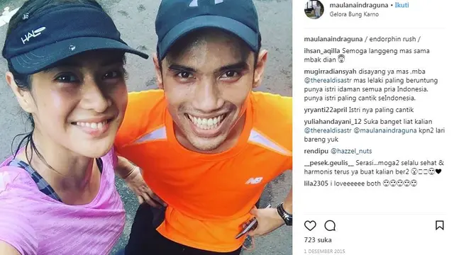 Dian Sastro dan suami (instagram.com/maulanaindraguna/)