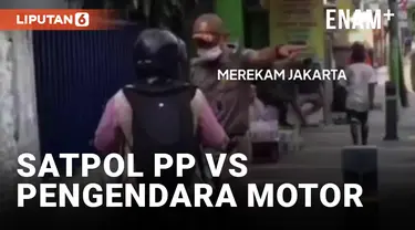 Dilarang Lewat Trotoar, Pengendara Motor Bentak Satpol PP