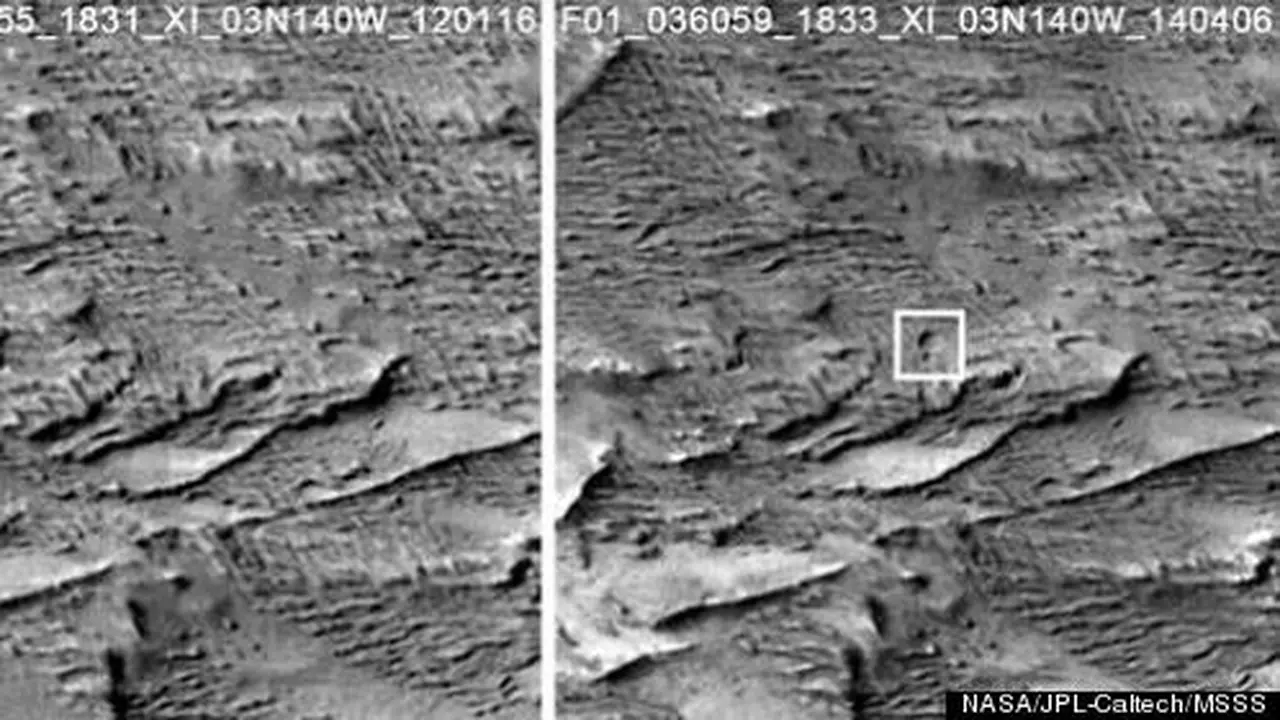 Kawah Asteroid Baru di Planet Mars