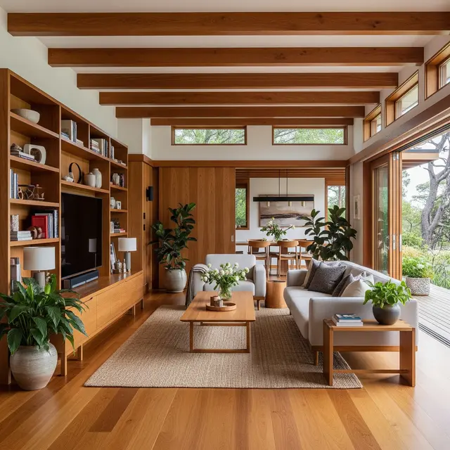 Model Ruang Tamu Rumah Kampung dengan Nuansa Kayu