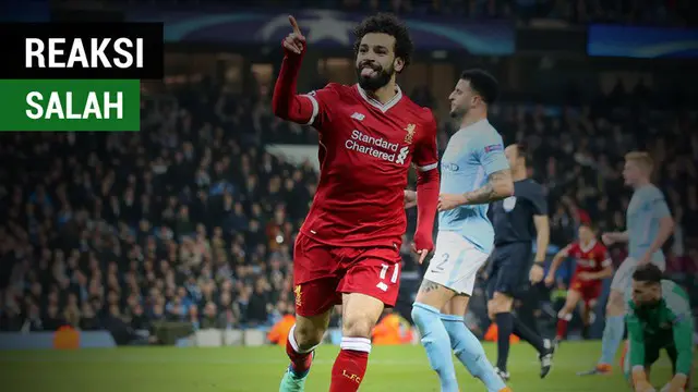 Berita video Mohamed Salah bereaksi setelah bek AS Roma, Kostas Manolas, mencetak gol untuk menyingkirkan Barcelona dari Liga Champions 2017-2018. Apa reaksi bintang Liverpool itu?