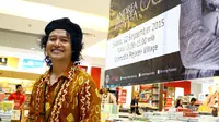 Andrea Hirata saat promo novel Ayah. Foto: Puput Puji Lestari/Bintang.com