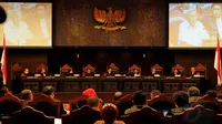 Sidang sengketa Pilpres 2014 memasuki hari kelima dan kembali digelar di gedung Mahkamah Konstitusi, Jakarta, (13/8/2014). (Liputan6.com/Andrian M Tunay)
