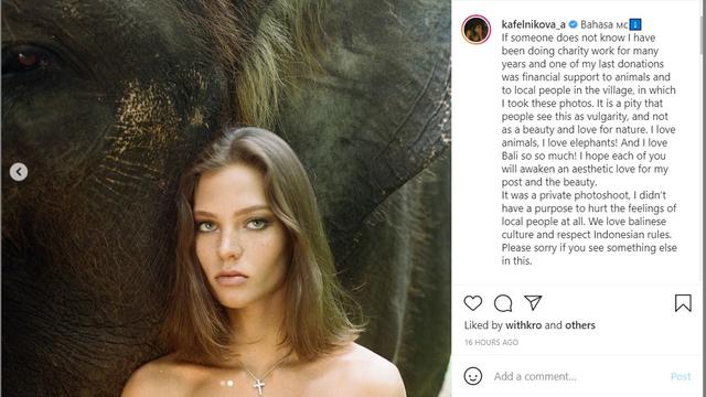 Unggahan Alesya Kafelnikova. (Instagram/ kafelnikova_a)