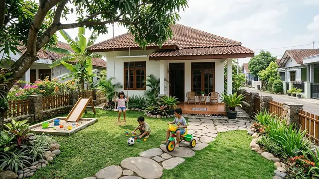 9 Ide Halaman Depan yang Ramah Anak-anak, Ciptakan Surga Bermain