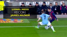 Video aksi bintang Barcelona, Lionel Messi, kecoh pemain Manchester City, James Milner, yang buat Pep Guardiola menutupi wajah pada 2015.