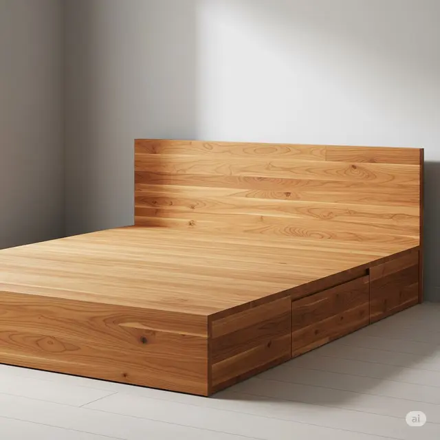 Gambar Model Tempat Tidur Kayu Jati. Foto: Gemini