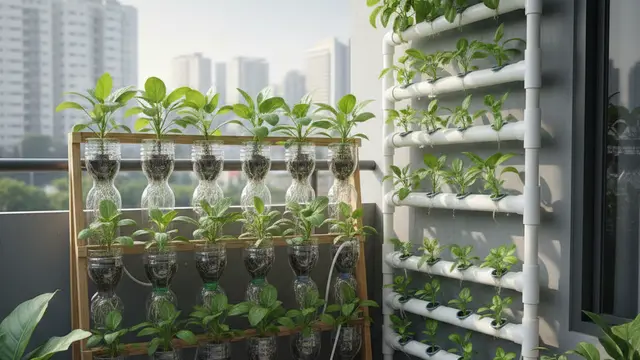 Desain Kebun Sayur Rumahan yang Cocok untuk Kangkung dan Bayam (Foto: Gemini AI)