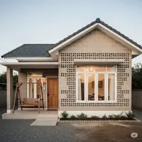 Inspirasi Rumah Sederhana Batako Tanpa Plester. Foto: Gemini